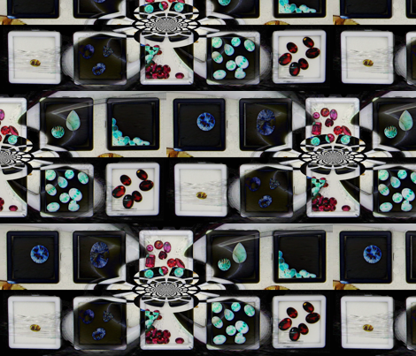 Check B/W Gems fabric by paragonstudios on Spoonflower - custom fabric