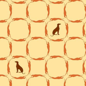 Greyhound Silhouettes GG5_rust