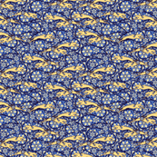 Blue/Yellow Greyhound Casual Paisley ©2010 by Jane Walker