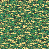 Green/Yellow Greyhound Casual Paisley ©2010 by Jane Walker