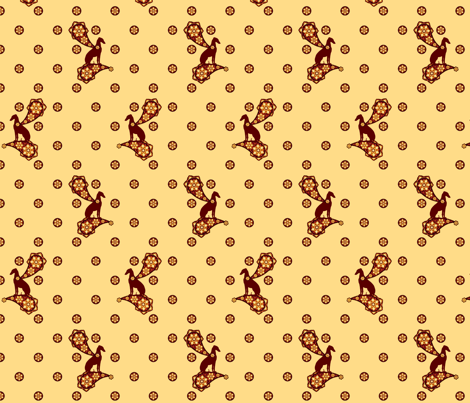 Rust Red Whimsical Greyhound ©2010 by Jane Walker fabric by artbyjanewalker on Spoonflower - custom fabric