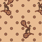 Sepia Whimsical Greyhound ©2010 by Jane Walker