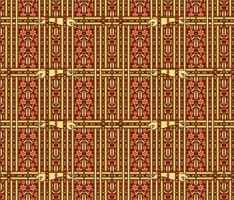 Rust Greyhound paisley stripe ©2010 by Jane Walker fabric by artbyjanewalker on Spoonflower - custom fabric