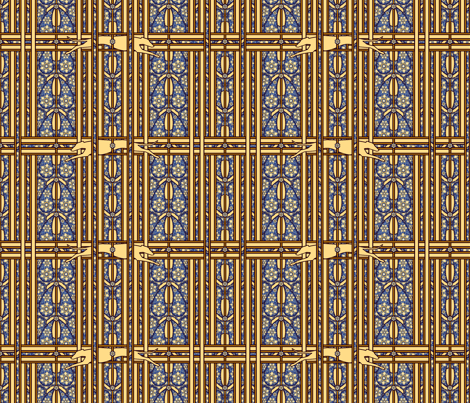 Blue Greyhound paisley stripe ©2010 by Jane Walker fabric by artbyjanewalker on Spoonflower - custom fabric