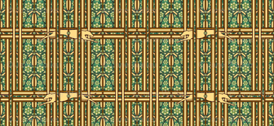 Green Greyhound paisley stripe ©2010 by Jane Walker