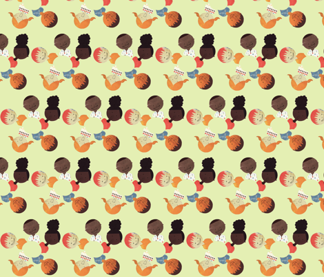 You Me Me Smile (small) fabric by maile on Spoonflower - custom fabric