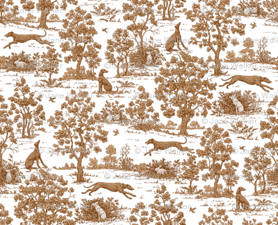 Brown Greyhound Toile ©2010 by Jane Walker