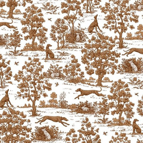 Brown Greyhound Toile ©2010 by Jane Walker