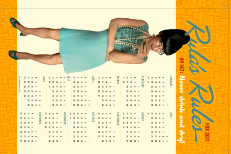 Rula's Rules #147 calendar towel fabric by monmeehan on Spoonflower - custom fabric
