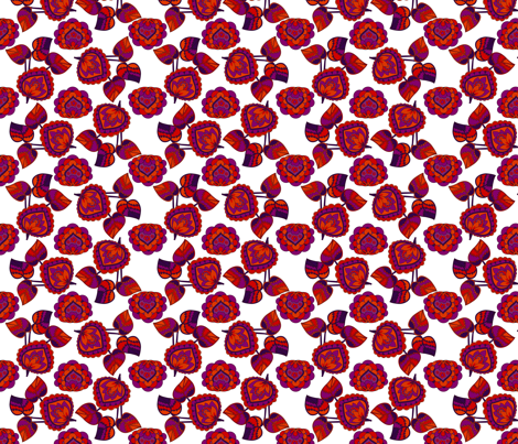 Retro Floral fabric by jemimalovesbigted on Spoonflower - custom fabric