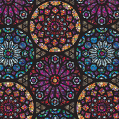 Stained Glass Rose (half size)