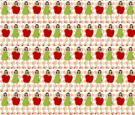 Apple and Pear fabric by kdl on Spoonflower - custom fabric