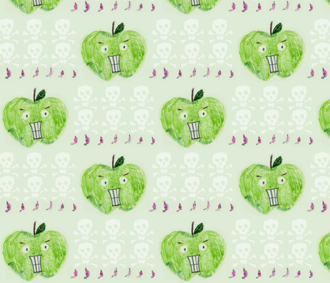 evil apple chases grapes fabric by jaja on Spoonflower - custom fabric