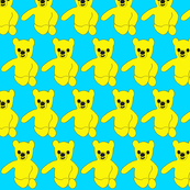 Lemon Bear on Turquoise