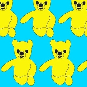 Lemon Bear on Turquoise