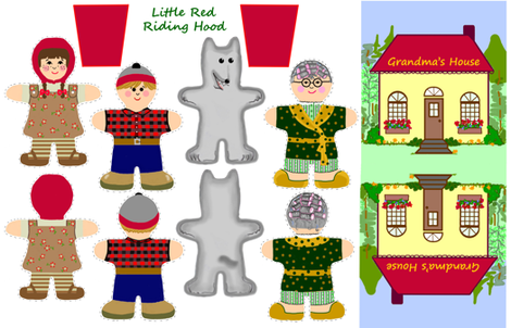 Little Red Riding Hood Pocket Dolls fabric by connielou on Spoonflower - custom fabric
