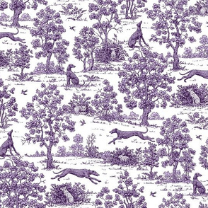 Purple Greyhound Toile ©2010 by Jane Walker