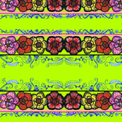 flowers and swirls