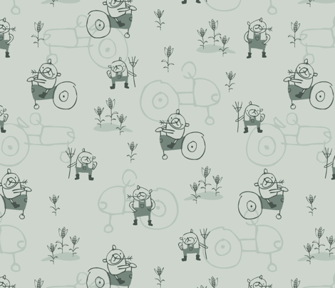 BearAndTractor fabric by triciatharp on Spoonflower - custom fabric