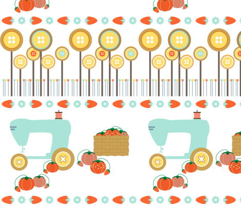 sewing seeds, sowing seams fabric by surlybirdstudio on Spoonflower - custom fabric