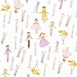 Clothespin People Sunset 2