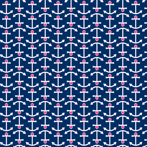 Anchor Love fabric by srbracelin on Spoonflower - custom fabric