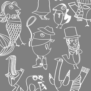 Hallobirdies Ghoulish Gray