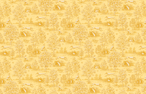 Golden Reverse Greyhound Toile ©2010 by Jane Walker