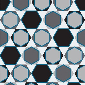 Hexagons  (Small Blue)