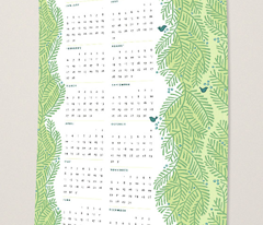 arborvitae green calendar towel
