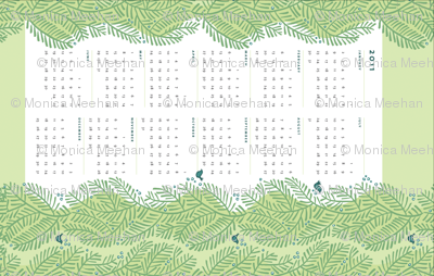 arborvitae green calendar towel