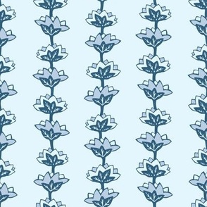 Pond Flowers in Navy