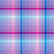 Cyan and Magenta Mixed Dot Plaid by Cathy Heck Studio