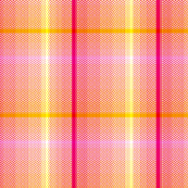 Yellow and Magenta Mixed Dot Plaid by Cathy Heck Studio