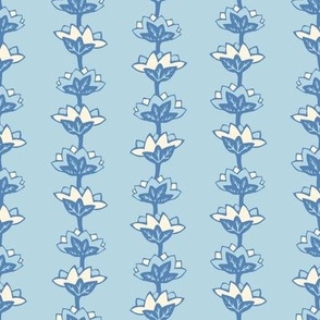 Pond Flowers in Blue