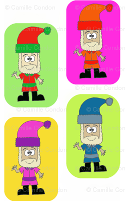 CurlyPops - Technicolour Santa