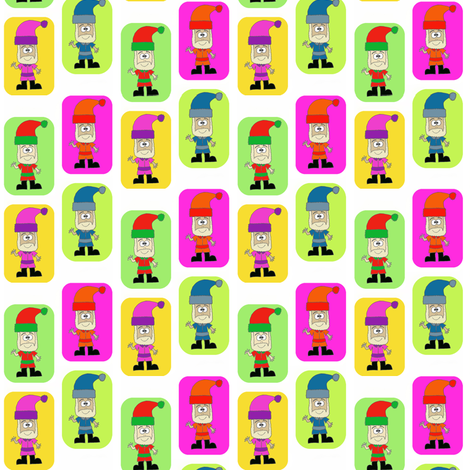 CurlyPops - Technicolour Santa fabric by curlypops on Spoonflower - custom fabric