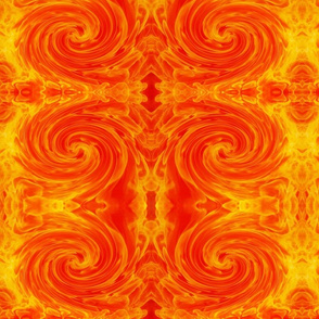 fire swirl orange