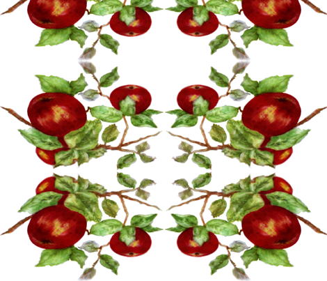 Apples mirror fabric by paragonstudios on Spoonflower - custom fabric