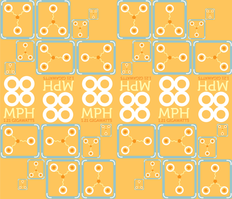 Flux Capacitance fabric by mayene on Spoonflower - custom fabric