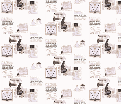 Piazzas by RH in Blue fabric by robiniahill on Spoonflower - custom fabric