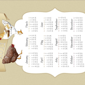 2011 Calendar - Jacki's Rooster - LINEN
