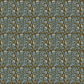 thistle brown & blue