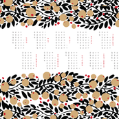 garland calendar towel