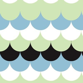 Waves blue green