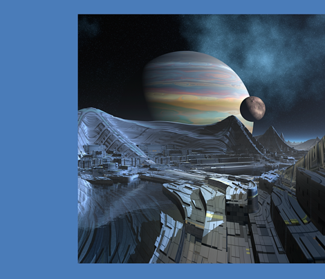 3010 Sci Fi Gas Giant Pillow © 2010 Gingezel™ Inc.