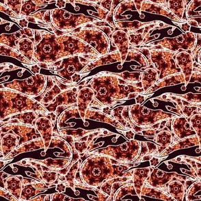 Red/Black Greyhound Casual Paisley ©2010 by Jane Walker