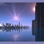 3010 Sci Fi Water City Pillow © 2010 Gingezel™ Inc.