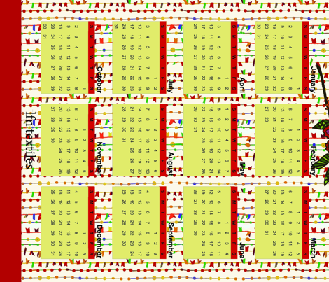 2011_bird calendar fabric by lfntextiles on Spoonflower - custom fabric