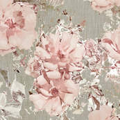 Custom: Vintage Shabby Rose - Pink / Taupe